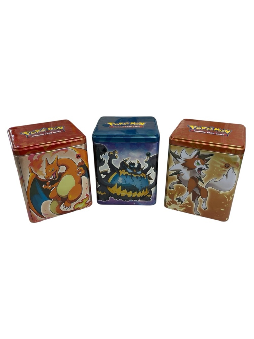 Pokemon Set of 3  Stacking Tins with Lids NO CARDS